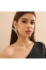 Elegant Sivri Köşe Küpeler, Kulak Iğnesi Paslanmaz Çelik