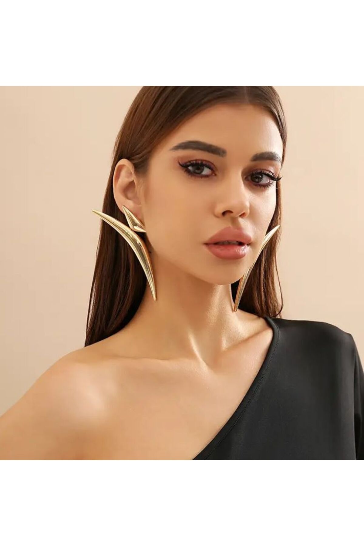 Elegant Sivri Köşe Küpeler, Kulak Iğnesi Paslanmaz Çelik