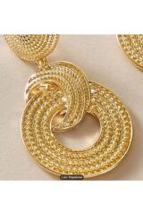 Geometrik Büyük Halka Sallanan Küpe