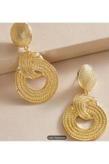 Geometrik Büyük Halka Sallanan Küpe