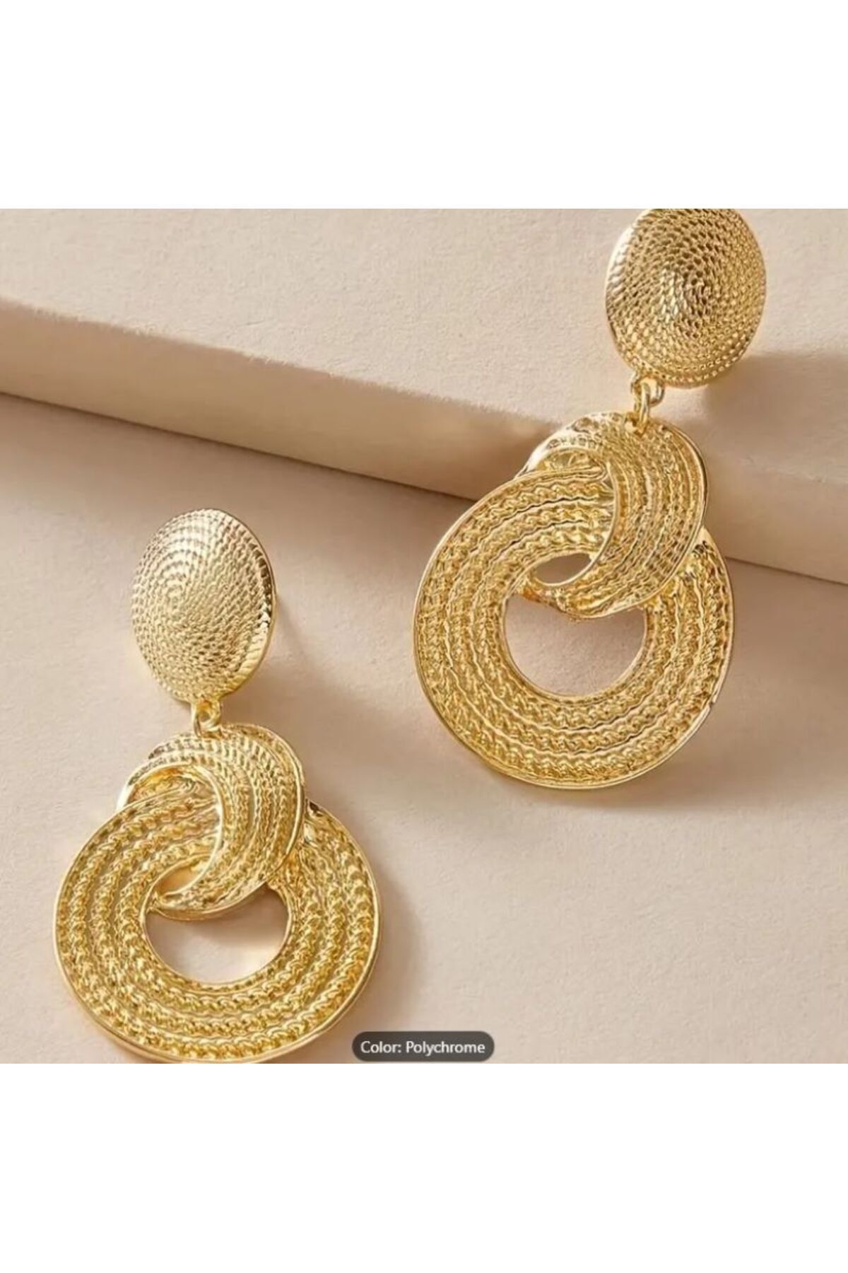 Geometrik Büyük Halka Sallanan Küpe