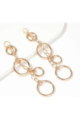 Uzun Geometrik Halka Küpe-Kulak İğnesi Paslanmaz Çelik