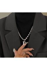 Zirkon Taşlı, D Harfi Kolye