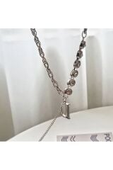 Zirkon Taşlı, D Harfi Kolye