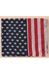 USA Bayrağı Baskılı, Rüzgar Geçirmez Şifon Fular 150x70 cm
