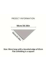 Manyetik Tokalı, Yumuşak, Üçgen Sütlü Kahve Şal, Fular 98cmx65cm