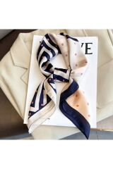 İskandinav Tarzı, Puantiyeli, Nefes Alabilen, Güneş Korumalı Çift Taraflı Şal, Fular 70cmx70cm