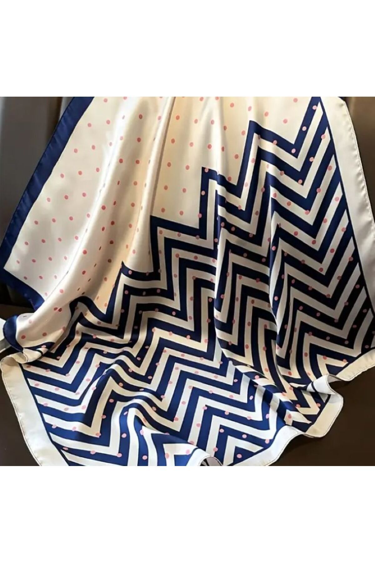 İskandinav Tarzı, Puantiyeli, Nefes Alabilen, Güneş Korumalı Çift Taraflı Şal, Fular 70cmx70cm
