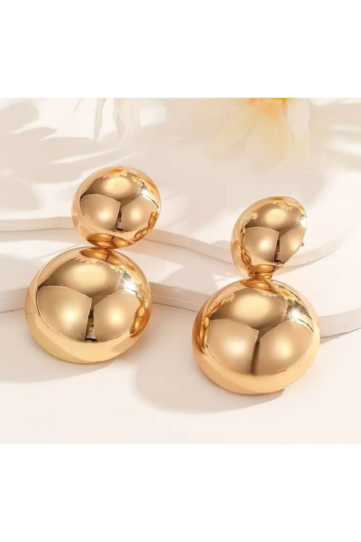 18 K Altın Kaplama, Büyük Bombelii Küpe