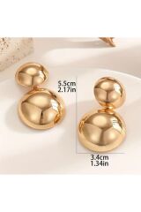 18 K Altın Kaplama, Büyük Bombelii Küpe