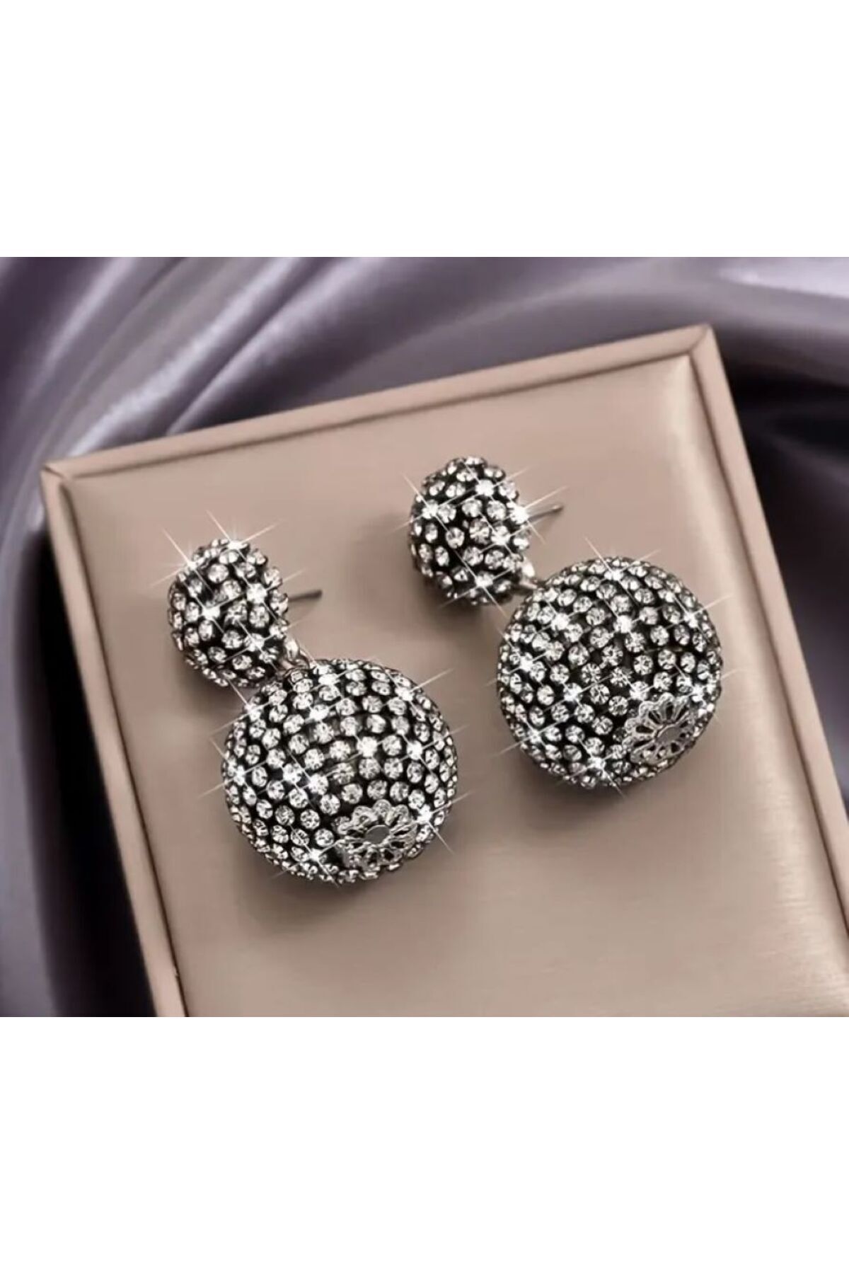 Parlak, Yapay Elmas, Top Küpe, Kulak İğnesi Paslanmaz Çelik