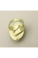 Vintage, Leopar Desenli, Siyah, Kahve ve Kehribar rengi Zirkon Taşlı Ayarlanabilir Yüzük