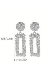 Gümüş Renk Geometrik Küpe