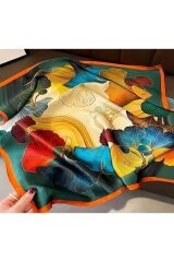 Çok Renkli, Güneşten Koruyan, Rüzgar Geçirmez, Çift Taraflı Kare, Şal, Fular, Eşarp 70cmx70cm
