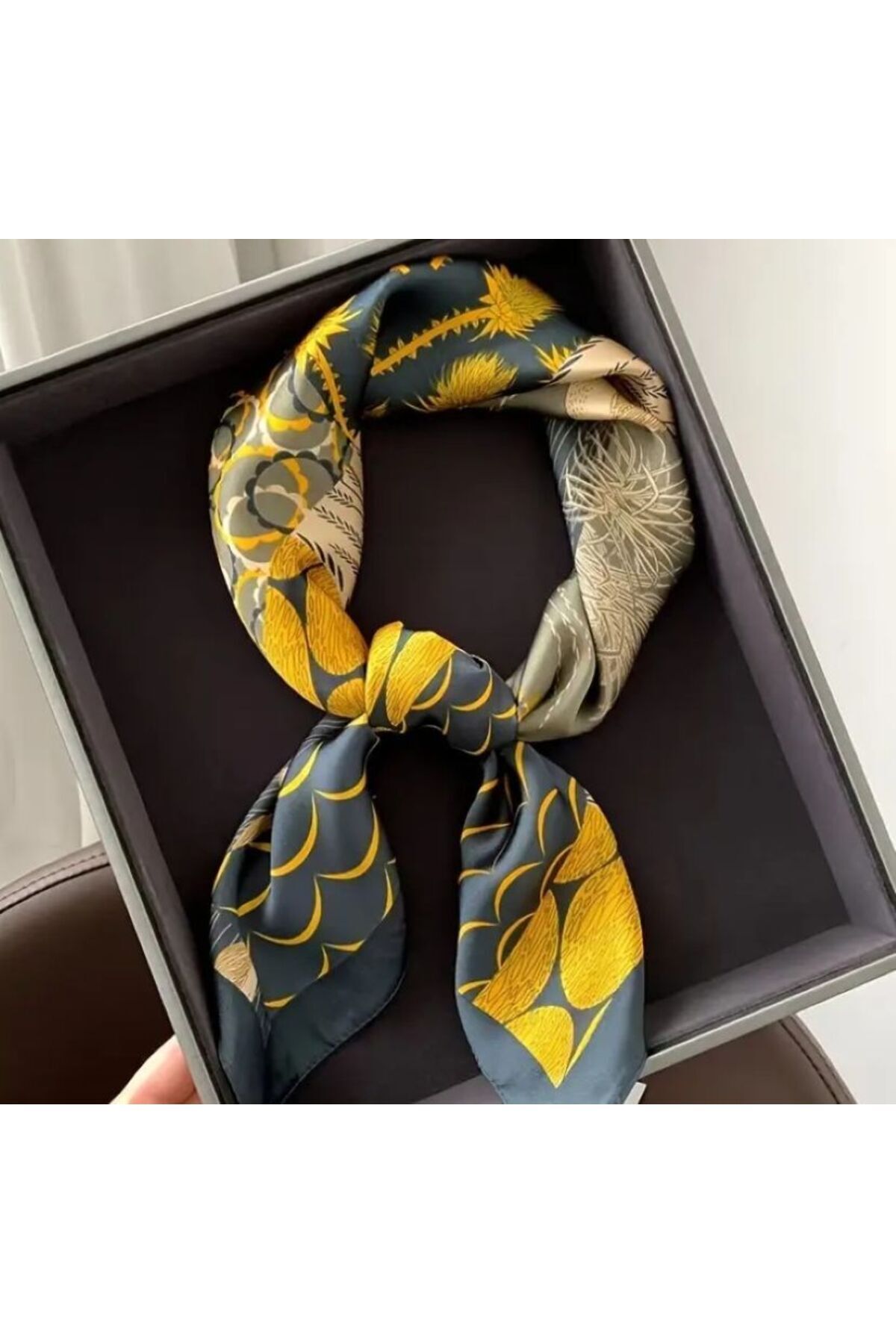 Boho, Pelikan Desenli, Güneş, Rüzgar Geçirmez, Çift Taraf Baskılı, Şal, Fular, Eşarp 70x70