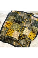 Boho, Pelikan Desenli, Güneş, Rüzgar Geçirmez, Çift Taraf Baskılı, Şal, Fular, Eşarp 70x70