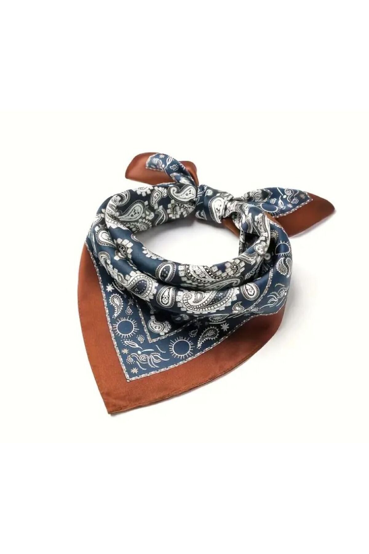 Vintage, Güneş, Rüzgar Geçirmez, Çift Taraf Baskılı, Şal, Fular, Eşarp 70x70