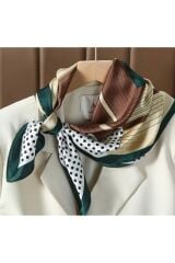 Geometrik Desenli, Çift Taraflı, Güneşten Koruyan, Rüzgar Geçirmez, Işal, Fular, Eşarp 70*70