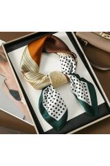 Geometrik Desenli, Çift Taraflı, Güneşten Koruyan, Rüzgar Geçirmez, Işal, Fular, Eşarp 70*70