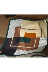 Geometrik Desenli, Çift Taraflı, Güneşten Koruyan, Rüzgar Geçirmez, Işal, Fular, Eşarp 70*70