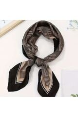 Vintage Ekose, Güneş, Rüzgar Geçirmez, Çift Taraf Baskılı, Şal, Fular, Eşarp 70x70