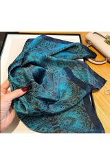 Zarif Desenli, Güneş, Rüzgar Geçirmez, Çift Taraf Baskılı, Şal, Fular, Eşarp 70x70