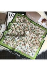 Çiçek, Kelebek Desenli, Güneş, Rüzgar Geçirmez, Çift Taraf Baskılı, Şal, Fular, Eşarp 70x70