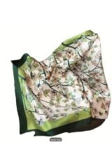 Çiçek, Kelebek Desenli, Güneş, Rüzgar Geçirmez, Çift Taraf Baskılı, Şal, Fular, Eşarp 70x70