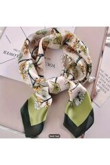 Çiçek, Kelebek Desenli, Güneş, Rüzgar Geçirmez, Çift Taraf Baskılı, Şal, Fular, Eşarp 70x70