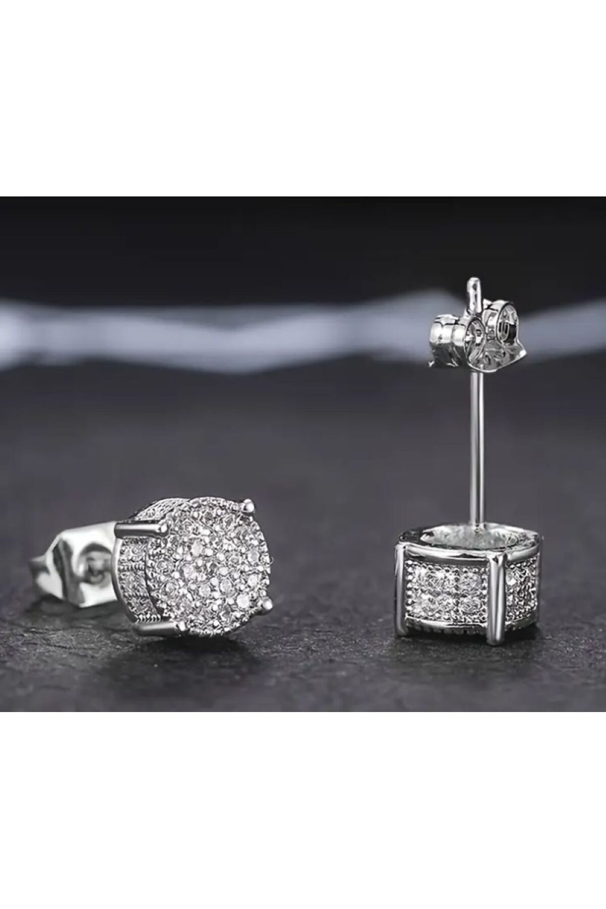 Kübik Zirkon Parıltılı Minimal Küpeler