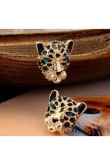 Leopar Başı Minimal Gözalıcı Küpeler
