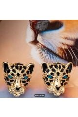 Leopar Başı Minimal Gözalıcı Küpeler