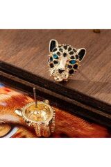Leopar Başı Minimal Gözalıcı Küpeler