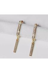 Zirkon Detaylı minimal Zarif Rose Küpe