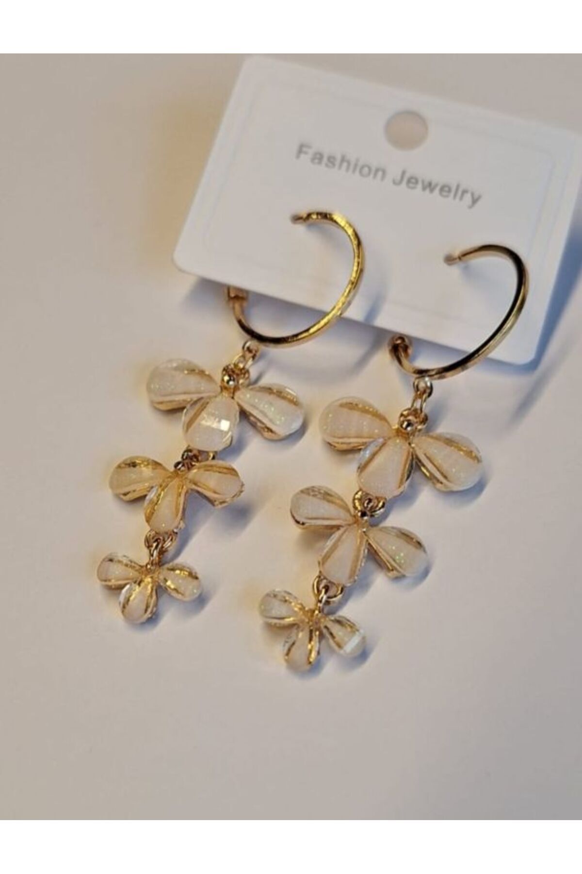 Çiçek Figürlü Dangle Bahar Küpeler