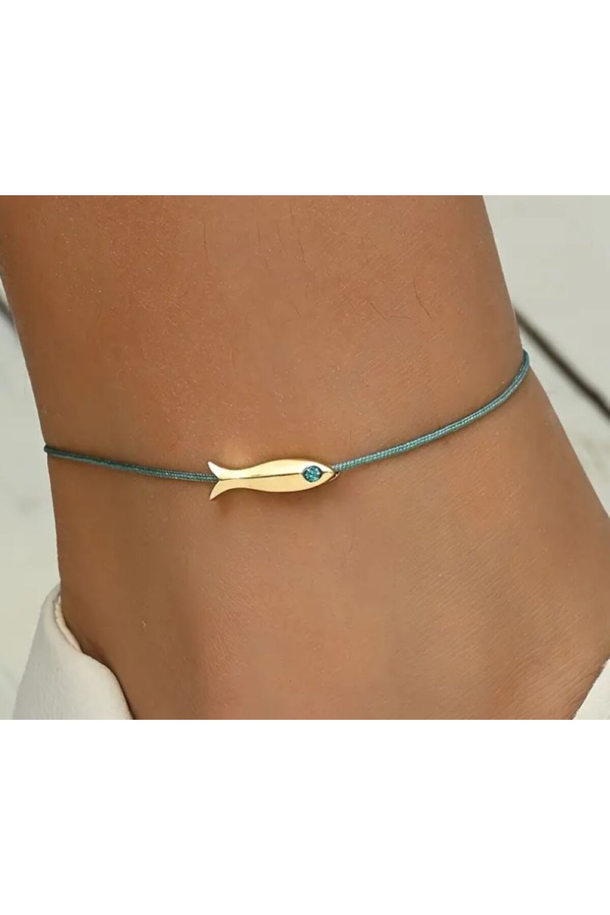 Altın Kaplama Balık Figürlü Minimalist Halhal