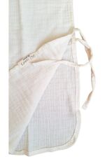 Çocuk Muslin Panço, %100 Organik Oeko-tex Sertifikalı, Kaplumbağa Desenli,cepli,kapüşonlu Krem - 2-4 Yaş