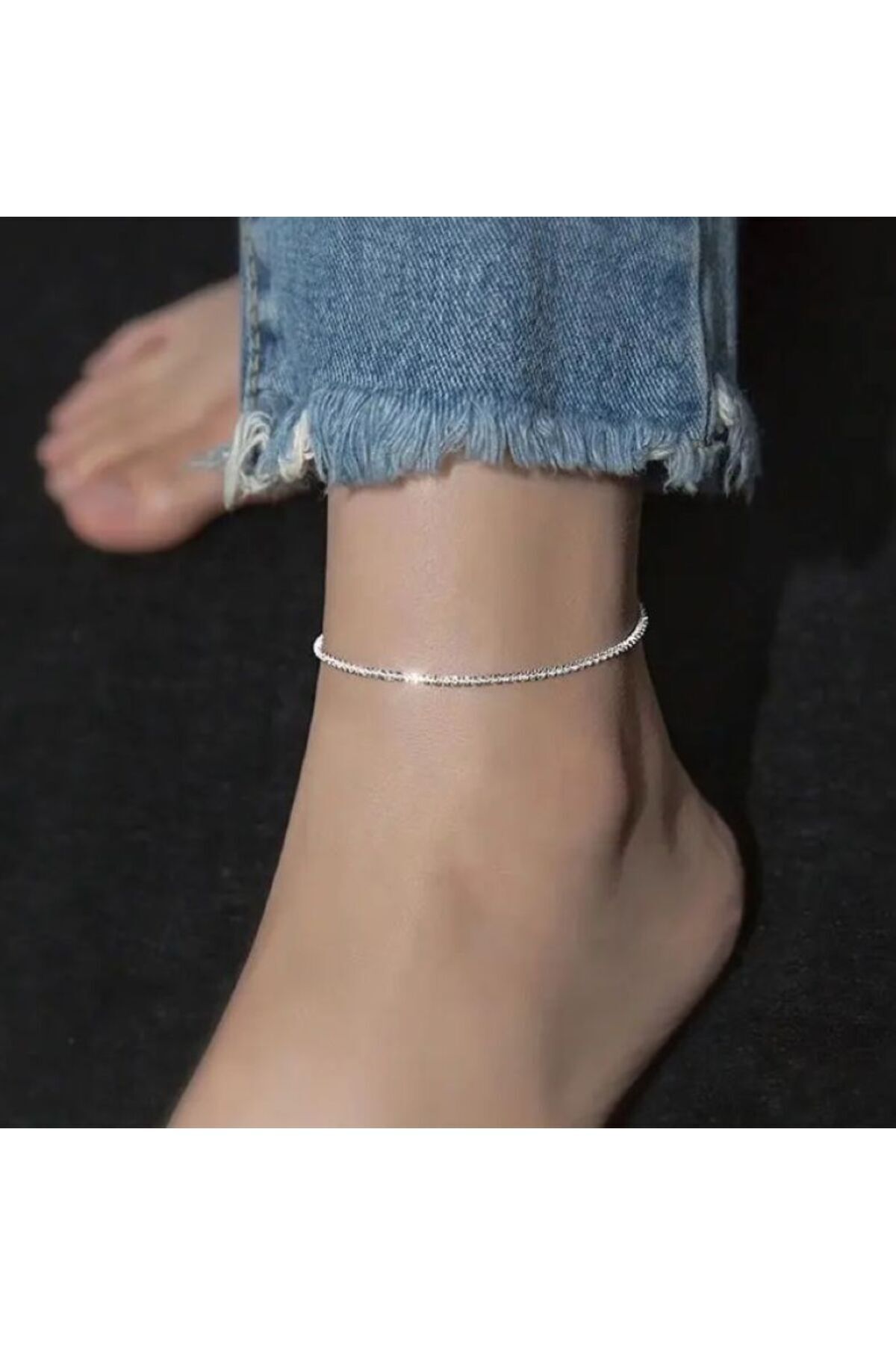 Gümüş Kaplama Zincir Halhal