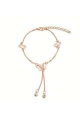 Kelebek Ve Yapay Elmas Detaylı Halhal