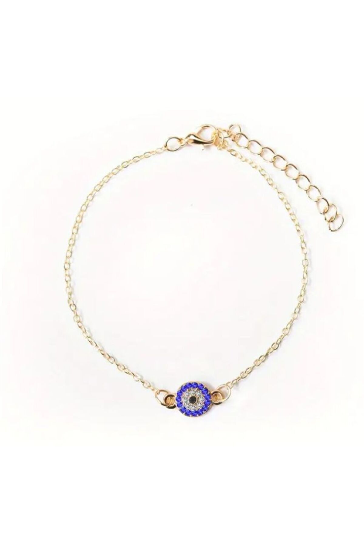 Nazar Boncuklu Zirkon Detaylı Halhal