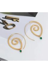 Vintage Boho Spiral Küpeler