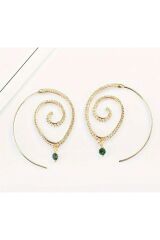 Vintage Boho Spiral Küpeler