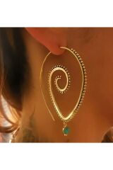 Vintage Boho Spiral Küpeler