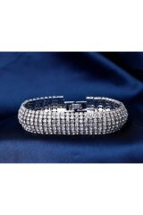 Tam Tur Zirkon Taşlı Kelepçe Bilezik