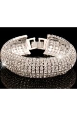 Tam Tur Zirkon Taşlı Kelepçe Bilezik