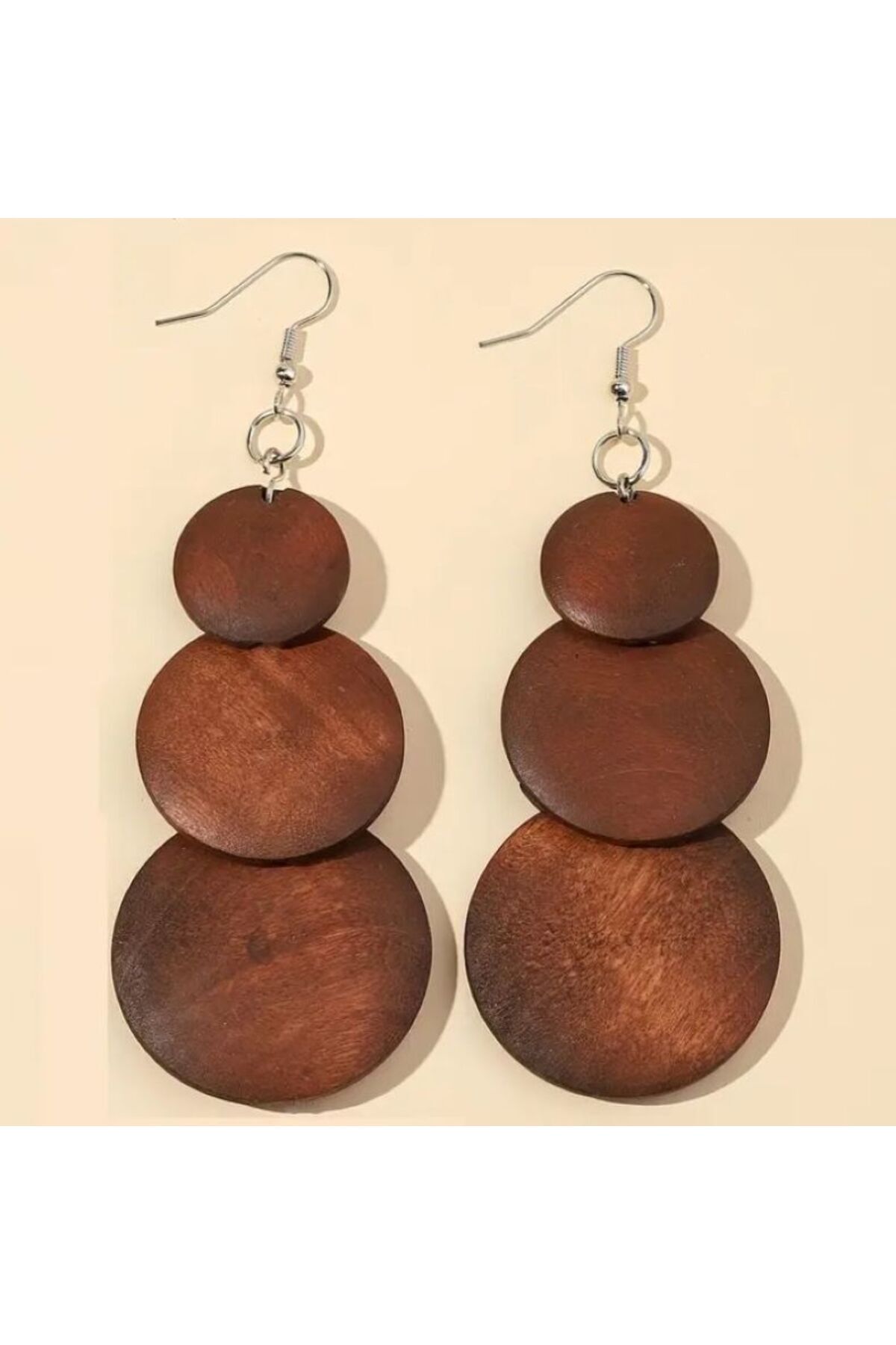 Retro, Ahşap, Sarkıt Küpe