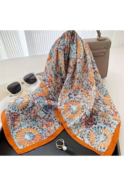 Boho Chic, Güneşten Koruyan, Rüzgar Geçirmez, Çift Taraf Baskılı, Fular, Eşarp 70x70
