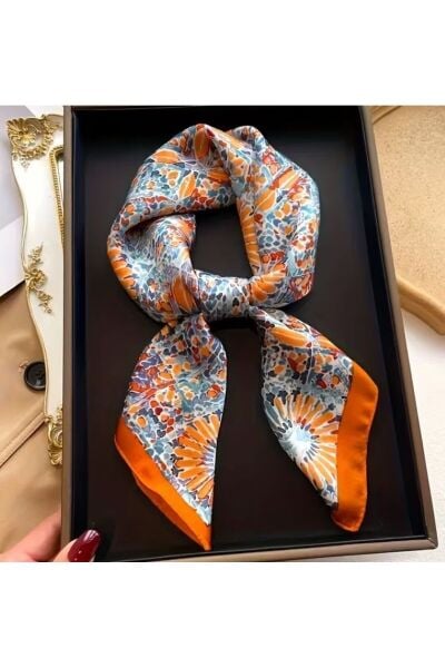 Boho Chic, Güneşten Koruyan, Rüzgar Geçirmez, Çift Taraf Baskılı, Fular, Eşarp 70x70