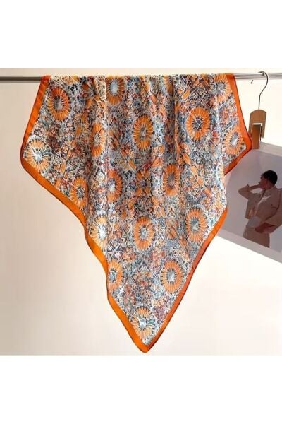 Boho Chic, Güneşten Koruyan, Rüzgar Geçirmez, Çift Taraf Baskılı, Fular, Eşarp 70x70