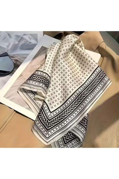 Kar Tanesi, Güneşten Koruyan, Rüzgar Geçirmez, Çift Taraf Baskılı, Fular, Eşarp 70x70